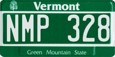 VT license plate NMP328