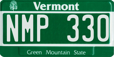 VT license plate NMP330