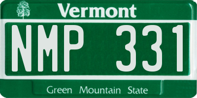 VT license plate NMP331