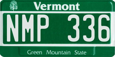 VT license plate NMP336