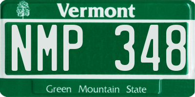 VT license plate NMP348