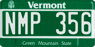 VT license plate NMP356