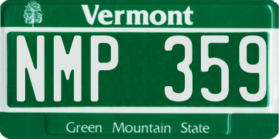 VT license plate NMP359