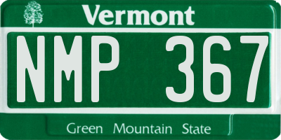 VT license plate NMP367