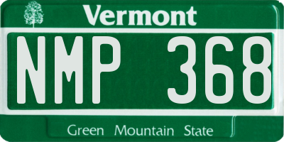 VT license plate NMP368