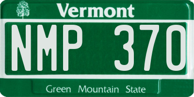 VT license plate NMP370