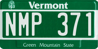 VT license plate NMP371