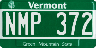 VT license plate NMP372
