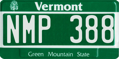 VT license plate NMP388