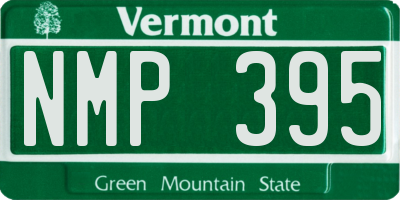 VT license plate NMP395