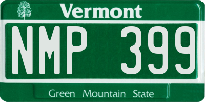 VT license plate NMP399