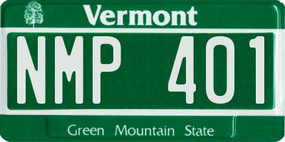 VT license plate NMP401