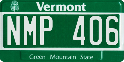 VT license plate NMP406