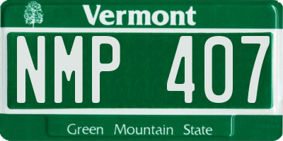 VT license plate NMP407