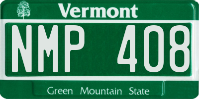 VT license plate NMP408