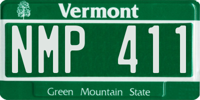 VT license plate NMP411