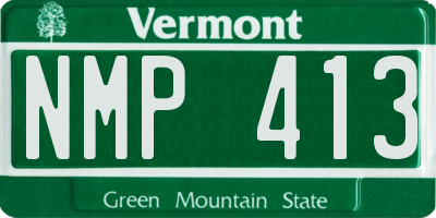 VT license plate NMP413