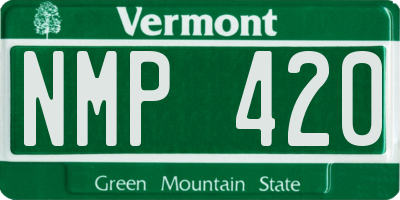 VT license plate NMP420