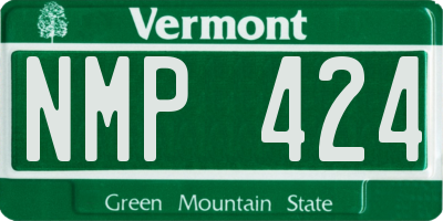 VT license plate NMP424