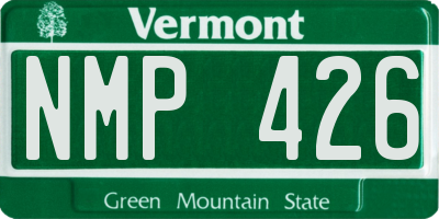 VT license plate NMP426