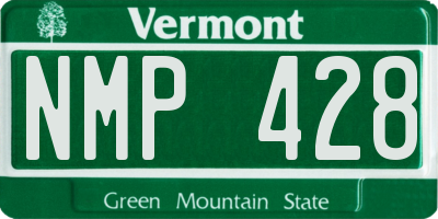 VT license plate NMP428