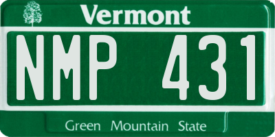 VT license plate NMP431