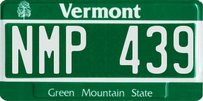 VT license plate NMP439