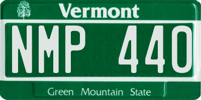VT license plate NMP440