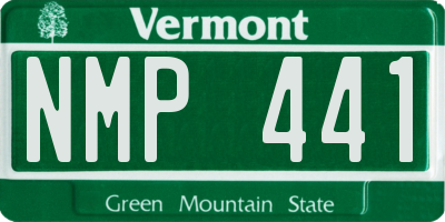 VT license plate NMP441