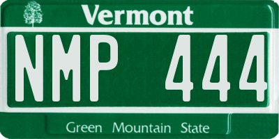 VT license plate NMP444