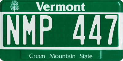 VT license plate NMP447