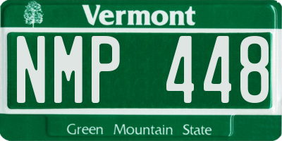 VT license plate NMP448
