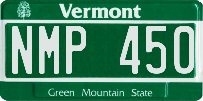 VT license plate NMP450