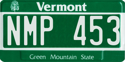 VT license plate NMP453