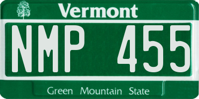 VT license plate NMP455