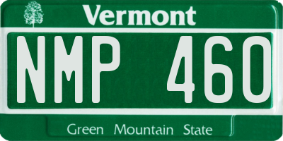 VT license plate NMP460