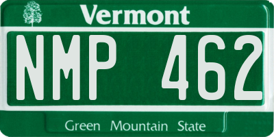 VT license plate NMP462