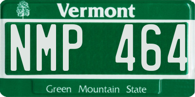 VT license plate NMP464
