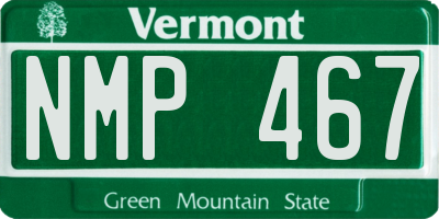 VT license plate NMP467