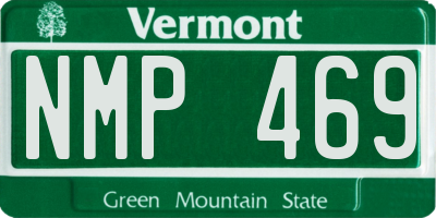 VT license plate NMP469