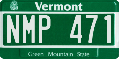 VT license plate NMP471