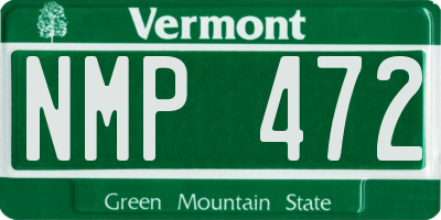 VT license plate NMP472
