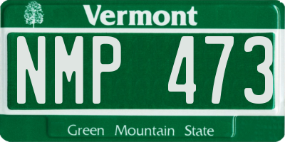 VT license plate NMP473