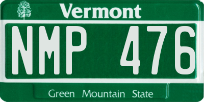 VT license plate NMP476