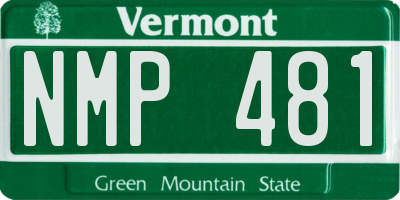 VT license plate NMP481