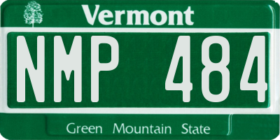 VT license plate NMP484