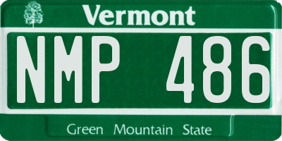 VT license plate NMP486
