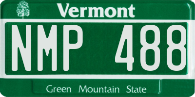 VT license plate NMP488
