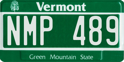 VT license plate NMP489