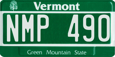 VT license plate NMP490